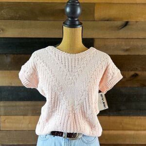 Handmade Pink Women’s Short Sleeve Sweater